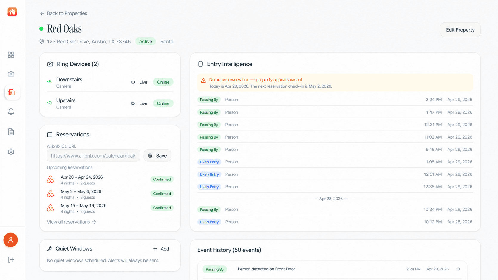 Reservation-aware events with iCal sync